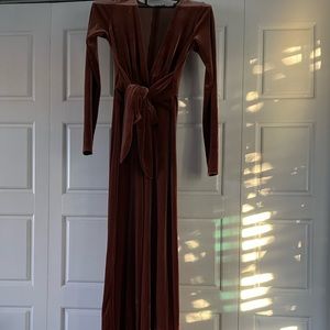 Day & Night Bronze Front tie Jumpsuit